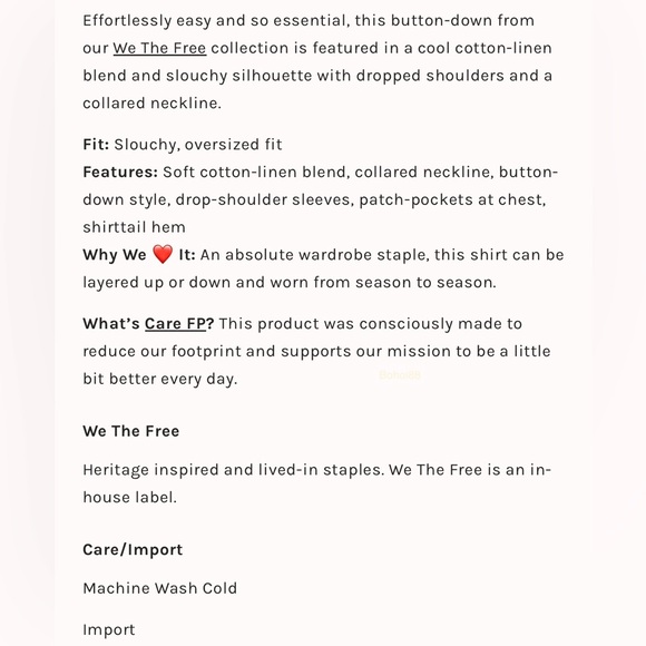 NEW Free People We The Free Made For Sun Linen Shirt - Picture 7 of 10